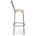 Стул барный Sadov металл/экокожа, серый/бежевый 41x47x104 см  (артикул 10510594)  большой выбор товаров оптом и в розницу по низким ценам с доставкой