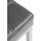 Табурет Khurkroks металл/экокожа, серый/серый 37x37x52 см - Фото 6