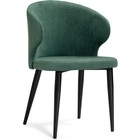 Стул на металлокаркасе Алсисар металл/велюр, черный/зеленый 52x58x81 см  (артикул 10510616)  большой выбор товаров оптом и в розницу по низким ценам с доставкой