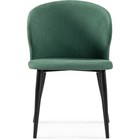 Стул на металлокаркасе Алсисар металл/велюр, черный/зеленый 52x58x81 см  (артикул 10510616)  большой выбор товаров оптом и в розницу по низким ценам с доставкой