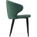 Стул на металлокаркасе Алсисар металл/велюр, черный/зеленый 52x58x81 см  (артикул 10510616)  большой выбор товаров оптом и в розницу по низким ценам с доставкой