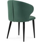 Стул на металлокаркасе Алсисар металл/велюр, черный/зеленый 52x58x81 см  (артикул 10510616)  большой выбор товаров оптом и в розницу по низким ценам с доставкой