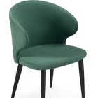 Стул на металлокаркасе Алсисар металл/велюр, черный/зеленый 52x58x81 см  (артикул 10510616)  большой выбор товаров оптом и в розницу по низким ценам с доставкой