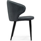 Стул на металлокаркасе Алсисар металл/велюр, черный/серый 52x58x81 см 10510618