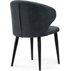 Стул на металлокаркасе Алсисар металл/велюр, черный/серый 52x58x81 см 10510618