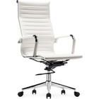Компьютерное кресло Reus металл/экокожа, хром/белый 54x60x108 см - фото 110662996