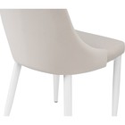 Стул на металлокаркасе Kora металл/велюр, белый/бежевый 47x57x89 см  (артикул 10510625)  большой выбор товаров оптом и в розницу по низким ценам с доставкой