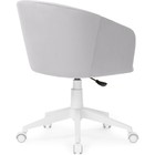 Компьютерное кресло Тибо пластик/велюр, белый/серый 60x60x81 см  (артикул 10510635)  большой выбор товаров оптом и в розницу по низким ценам с доставкой