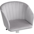 Компьютерное кресло Тибо пластик/велюр, белый/серый 60x60x81 см  (артикул 10510635)  большой выбор товаров оптом и в розницу по низким ценам с доставкой