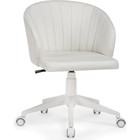 Компьютерное кресло Пард пластик/экокожа, белый/белый 59x60x78 см - фото 110663064