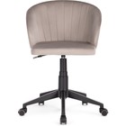 Компьютерное кресло Пард пластик/велюр, черный/бежевый 59x60x78 см - Фото 3