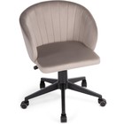 Компьютерное кресло Пард пластик/велюр, черный/бежевый 59x60x78 см - Фото 6