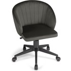 Компьютерное кресло Пард пластик/велюр, черный/графит 59x60x78 см - фото 121575815