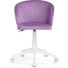 Компьютерное кресло Пард пластик/велюр, белый/фиолетовый 59x60x78 см 10510648