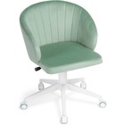 Компьютерное кресло Пард пластик/велюр, белый/зеленый 59x60x78 см 10510649