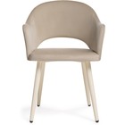 Стул на металлокаркасе Апри металл/велюр, бежевый/бежевый 57x57x81 см 10510654