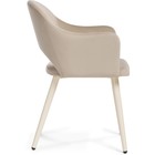 Стул на металлокаркасе Апри металл/велюр, бежевый/бежевый 57x57x81 см 10510654