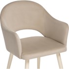 Стул на металлокаркасе Апри металл/велюр, бежевый/бежевый 57x57x81 см 10510654