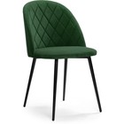 Стул на металлокаркасе Зест металл/велюр, черный/зеленый 50x54x81 см 10510658