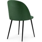 Стул на металлокаркасе Зест металл/велюр, черный/зеленый 50x54x81 см 10510658