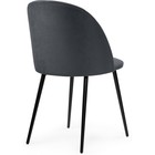 Стул на металлокаркасе Зест металл/велюр, черный/серый 50x54x81 см 10510661