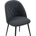 Стул на металлокаркасе Зест металл/велюр, черный/серый 50x54x81 см 10510661