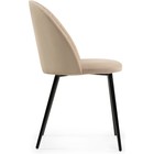 Стул на металлокаркасе Зест металл/велюр, черный/бежевый 50x54x81 см  (артикул 10510663)  большой выбор товаров оптом и в розницу по низким ценам с доставкой