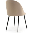 Стул на металлокаркасе Зест металл/велюр, черный/бежевый 50x54x81 см  (артикул 10510663)  большой выбор товаров оптом и в розницу по низким ценам с доставкой