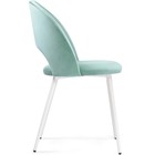 Стул на металлокаркасе Ирре металл/велюр, белый/зеленый 50x55x82 см 10510664