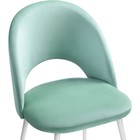 Стул на металлокаркасе Ирре металл/велюр, белый/зеленый 50x55x82 см 10510664