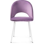 Стул на металлокаркасе Ирре металл/велюр, белый/розовый 50x55x82 см 10510665