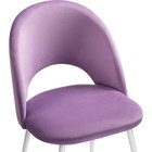 Стул на металлокаркасе Ирре металл/велюр, белый/розовый 50x55x82 см 10510665