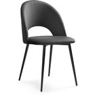 Стул на металлокаркасе Ирре металл/велюр, черный/темно-серый 50x55x82 см 10510667