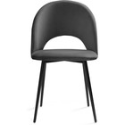 Стул на металлокаркасе Ирре металл/велюр, черный/темно-серый 50x55x82 см 10510667