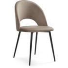 Стул на металлокаркасе Ирре металл/велюр, черный/бежевый 50x55x82 см 10510668