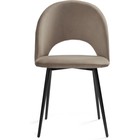 Стул на металлокаркасе Ирре металл/велюр, черный/бежевый 50x55x82 см 10510668
