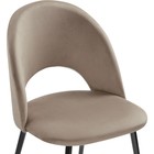 Стул на металлокаркасе Ирре металл/велюр, черный/бежевый 50x55x82 см 10510668