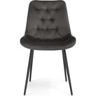 Стул на металлокаркасе Гояр металл/велюр, черный/графит 51x61x82 см 10510671