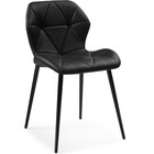 Стул на металлокаркасе Вальд металл/экокожа, черный/черный 46x52x75 см  (артикул 10510676)  большой выбор товаров оптом и в розницу по низким ценам с доставкой