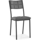 Стул на металлокаркасе Бекал металл/экокожа, графит/серый 39x51x84 см  (артикул 10510681)  большой выбор товаров оптом и в розницу по низким ценам с доставкой