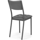 Стул на металлокаркасе Бекал металл/экокожа, графит/серый 39x51x84 см  (артикул 10510681)  большой выбор товаров оптом и в розницу по низким ценам с доставкой