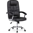 Кресло для руководителя Rik металл/экокожа, хром/черный 64x66x112 см - фото 110663136