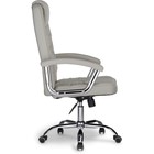 Кресло для руководителя Rik металл/экокожа, хром/бежевый 64x66x112 см - фото 121969970