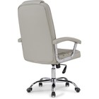 Кресло для руководителя Rik металл/экокожа, хром/бежевый 64x66x112 см - фото 121969971