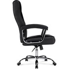 Кресло для руководителя Class металл/экокожа, хром/черный 65x73x116 см - Фото 4