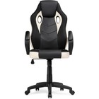 Кресло игровое Kard пластик/экокожа/сетка, черный/бежевый 62x69x111 см - фото 121575858