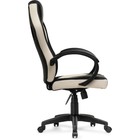 Кресло игровое Kard пластик/экокожа/сетка, черный/бежевый 62x69x111 см - фото 121575859