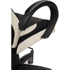 Кресло игровое Kard пластик/экокожа/сетка, черный/бежевый 62x69x111 см - фото 121575864