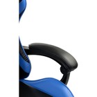 Кресло игровое Rodas пластик/экокожа, черный/черный/синий 67x60x122 см - Фото 10