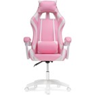 Кресло игровое Rodas пластик/экокожа, белый/розовый/белый 67x60x122 см - фото 121575878
